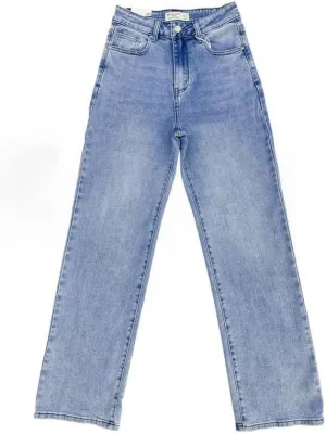 KatchMe Women's Minimalist High Waist DenimStretch Wide Leg Jeans, Trendy Multi-PocketDenim Trousers for Women,