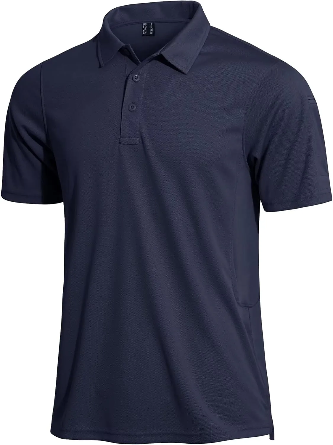 KEFITEVD Men's Jersey Polo Shirts Quick Dry Tactical Shirts Short Sleeve Outdoor Pique Performance Military Active Shirts