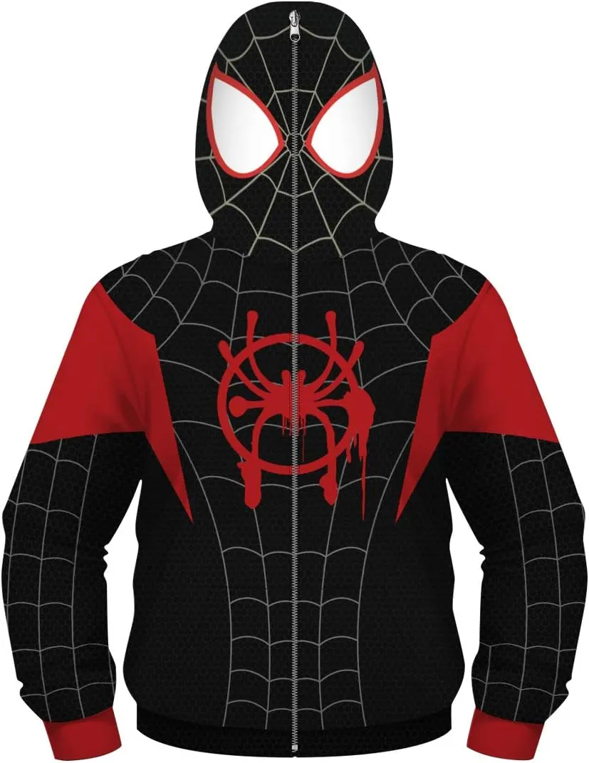 Kids Boys Teen Full Zip Up Hoodie Halloween Cosplay Sweatshirts Jackets Costumes for Boys