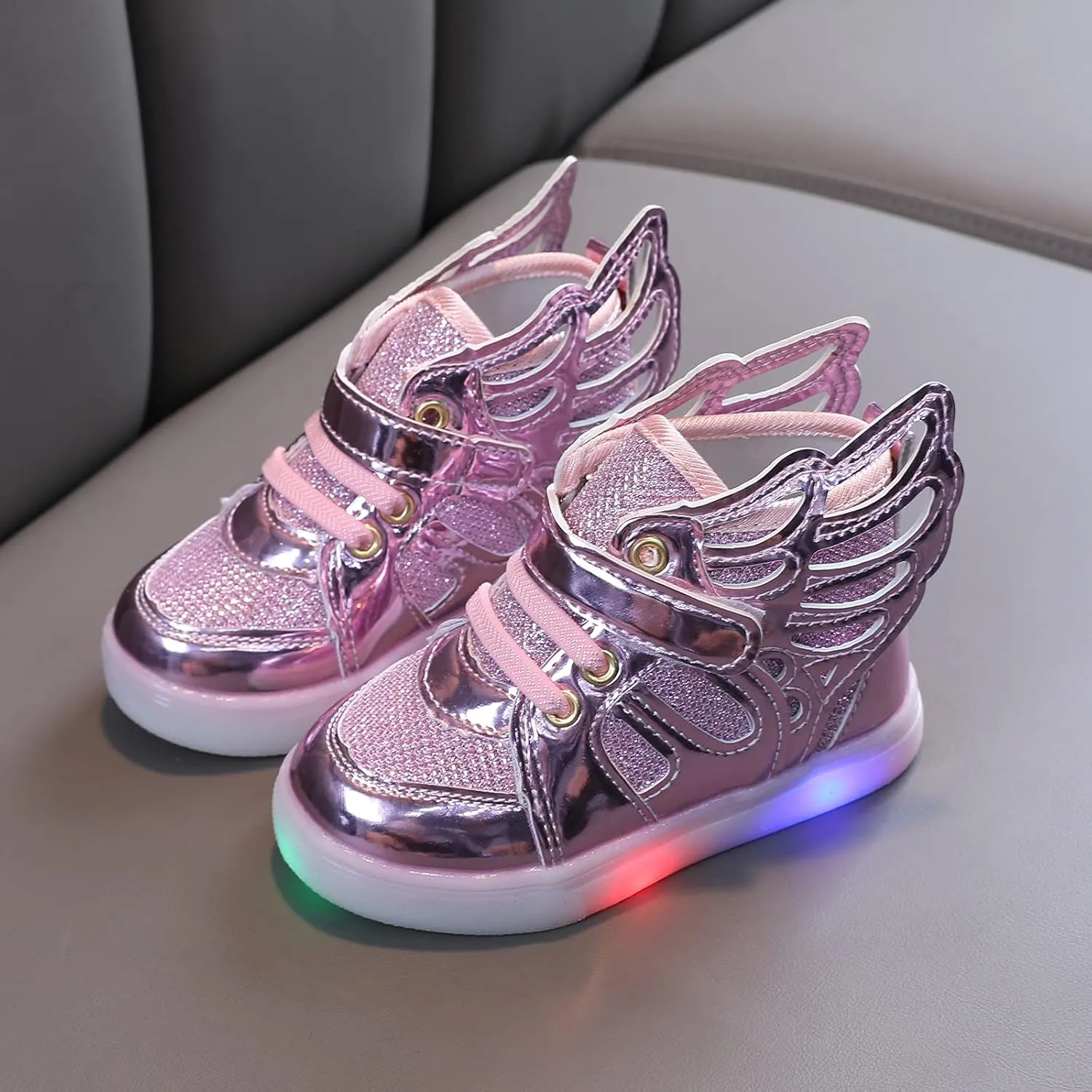 Kids Toddler Luminous Light Shoes Fashion Cool High Top Flashing Sport Sneakers for 12 18 Month Girl Sandals