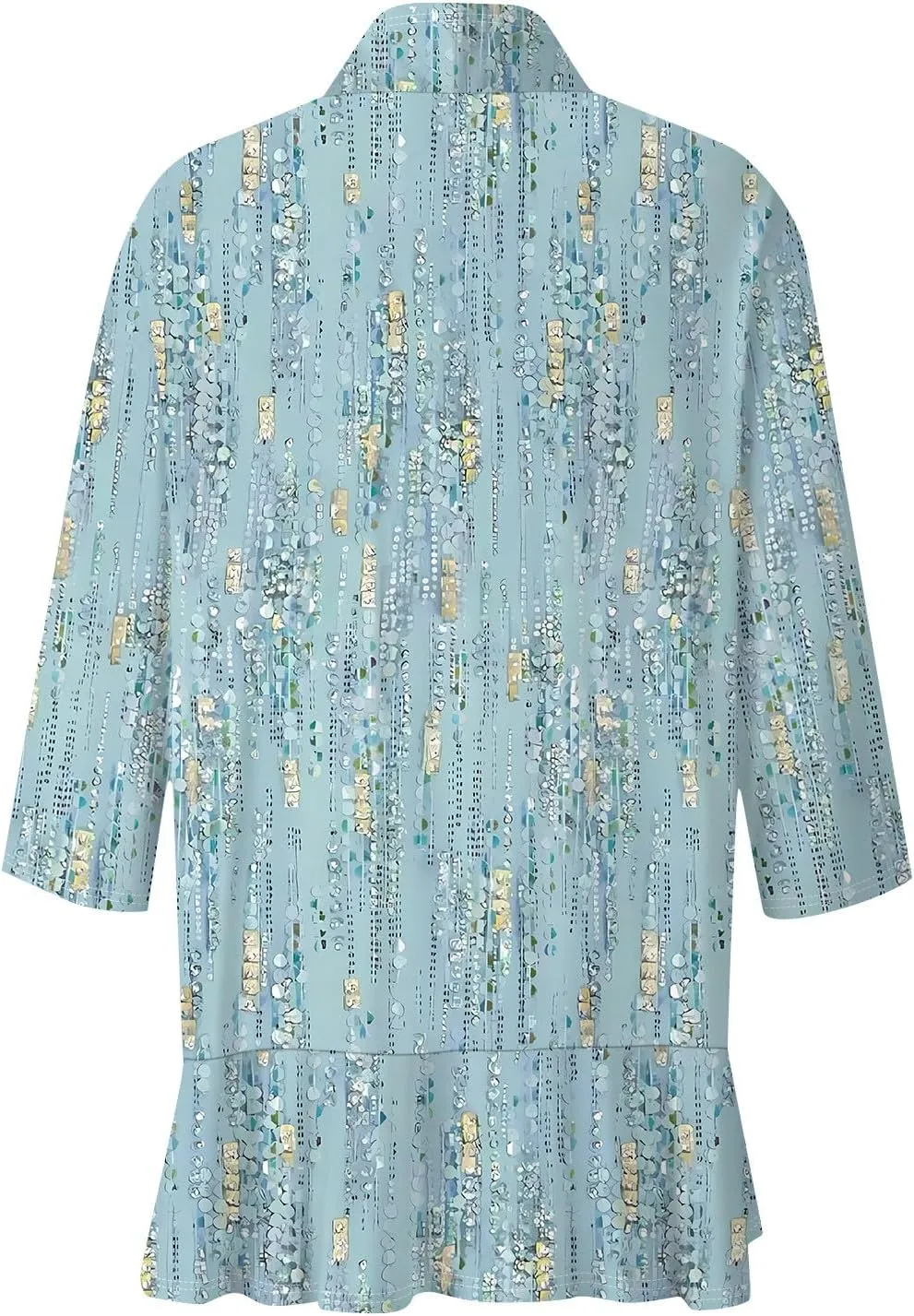 Kimonos for Women Breathable Open Front Tops Lightweight Cardigan Lrregular Hemline Cover Up Loose Fit Casual Coat