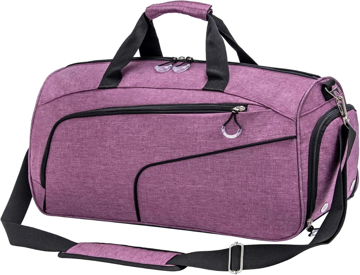 Kuston Sports Gym Bag with Shoes Compartment &Wet Pocket Gym Duffel Bag Overnight Bag for Men and Women