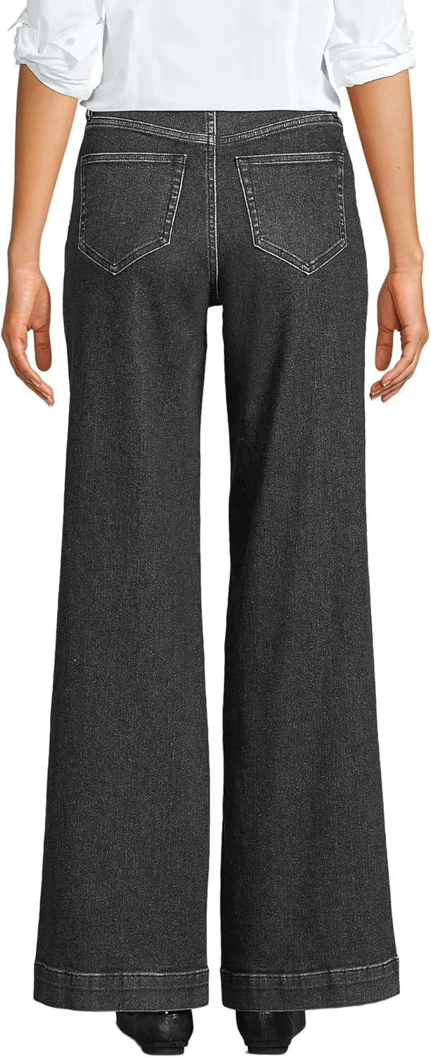 Lands' End Women's Recover High Rise Wide Leg Jeans