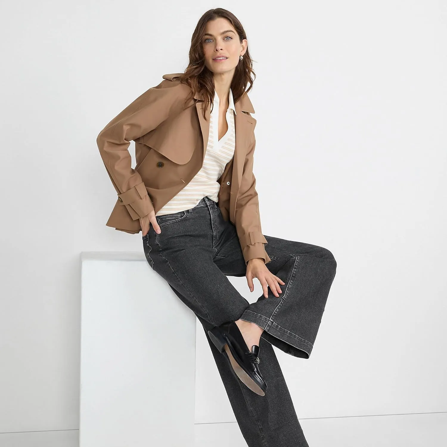 Lands' End Women's Recover High Rise Wide Leg Jeans