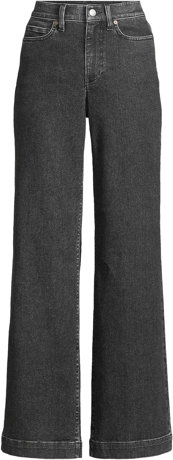 Lands' End Women's Recover High Rise Wide Leg Jeans