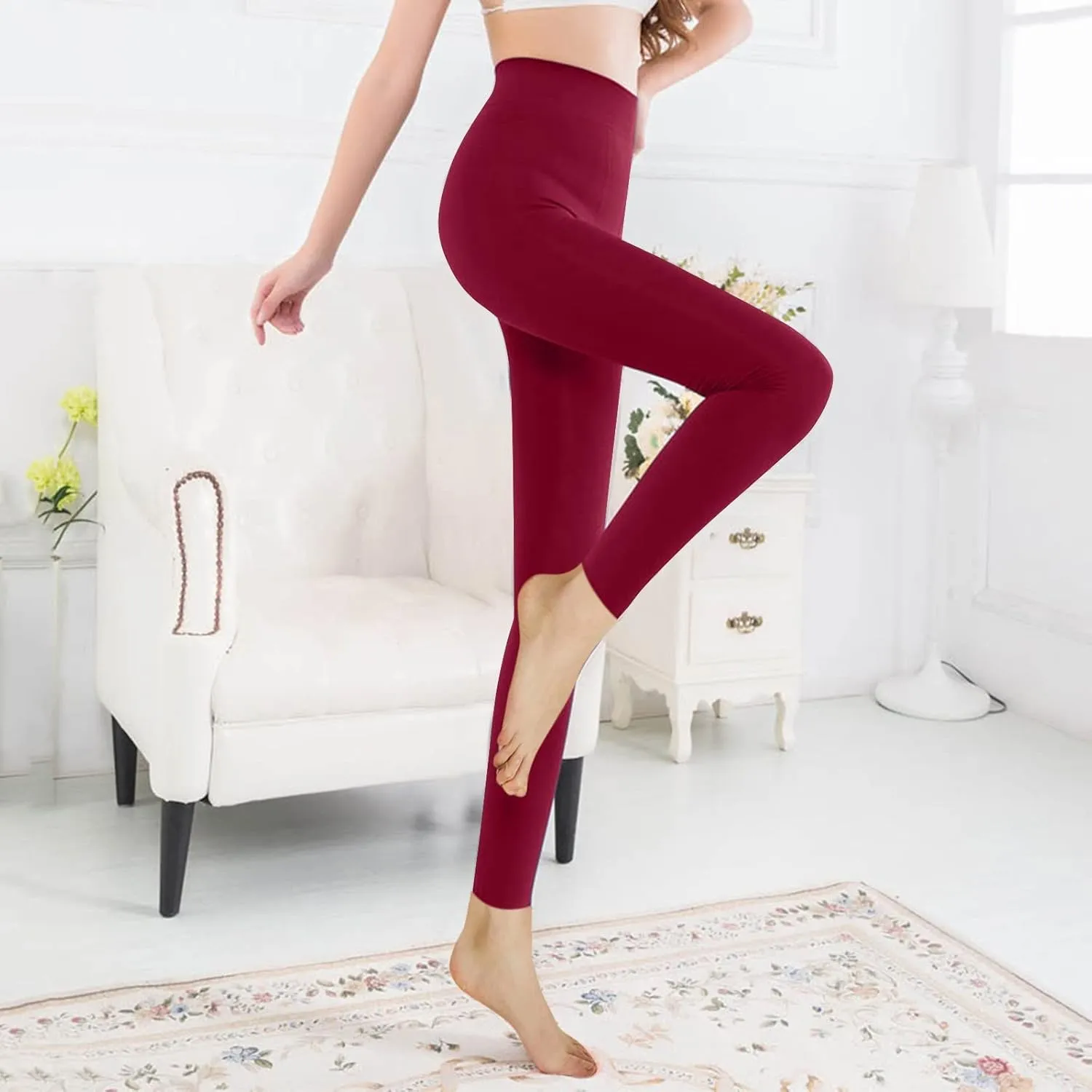 LCMTWX Butt Lifting Leggings for Women Denim Color Women Pocket Button High Pants Butt Lifting Leggings