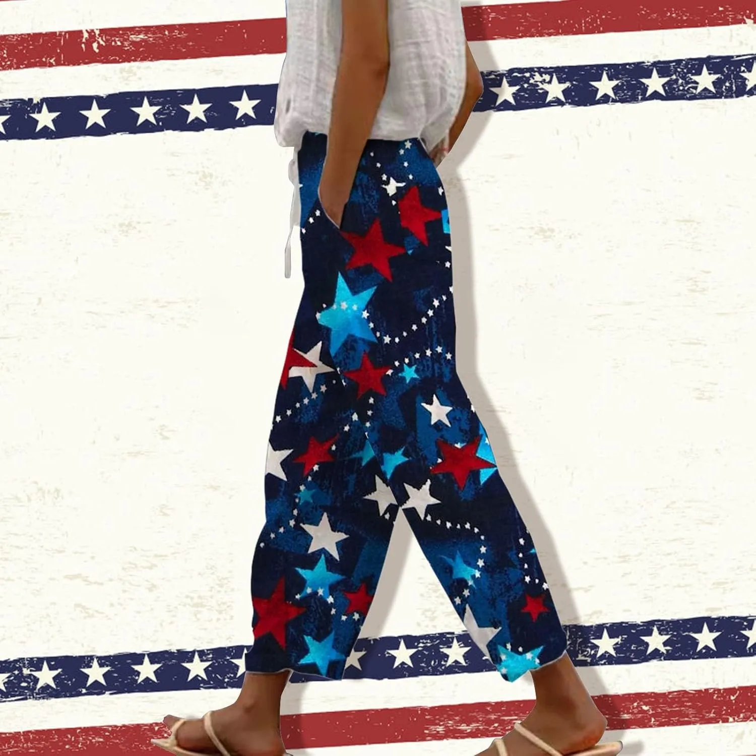 LCMTWX Linen Pants for Women 2024 Cropped Casual Pants Gauza Pants Women Linen White Pants for Women Tall Linen Baggy Pants