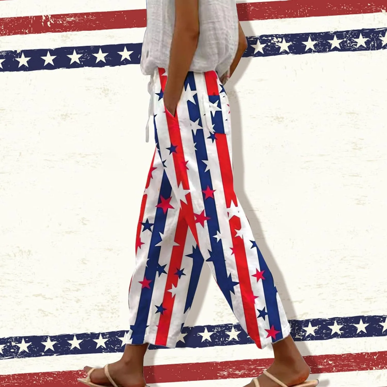 LCMTWX Linen Pants for Women 2024 Cropped Casual Pants Gauza Pants Women Linen White Pants for Women Tall Linen Baggy Pants