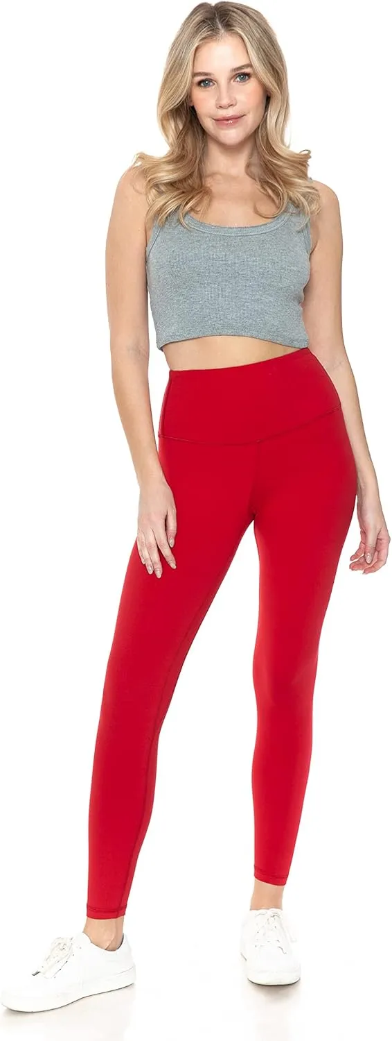 Leggings Depot Women's High Waist Workout Leggings Tummy Control Active Yoga Pants
