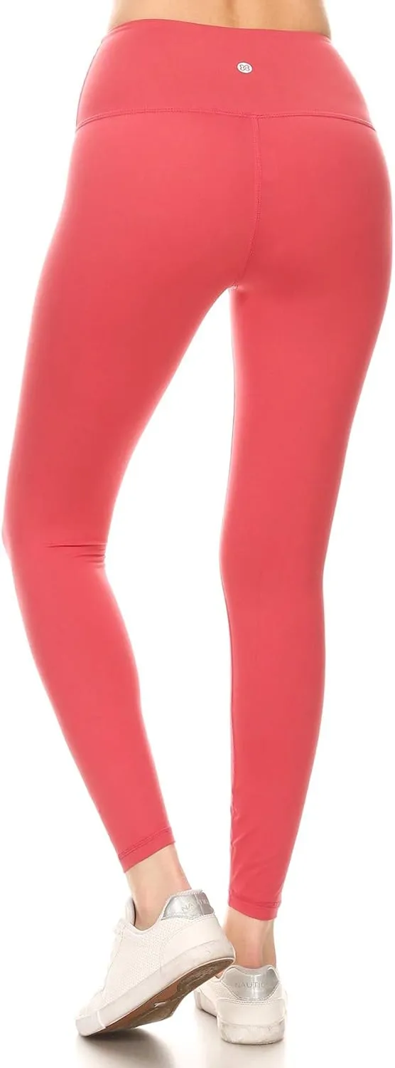 Leggings Depot Women's High Waist Workout Leggings Tummy Control Active Yoga Pants