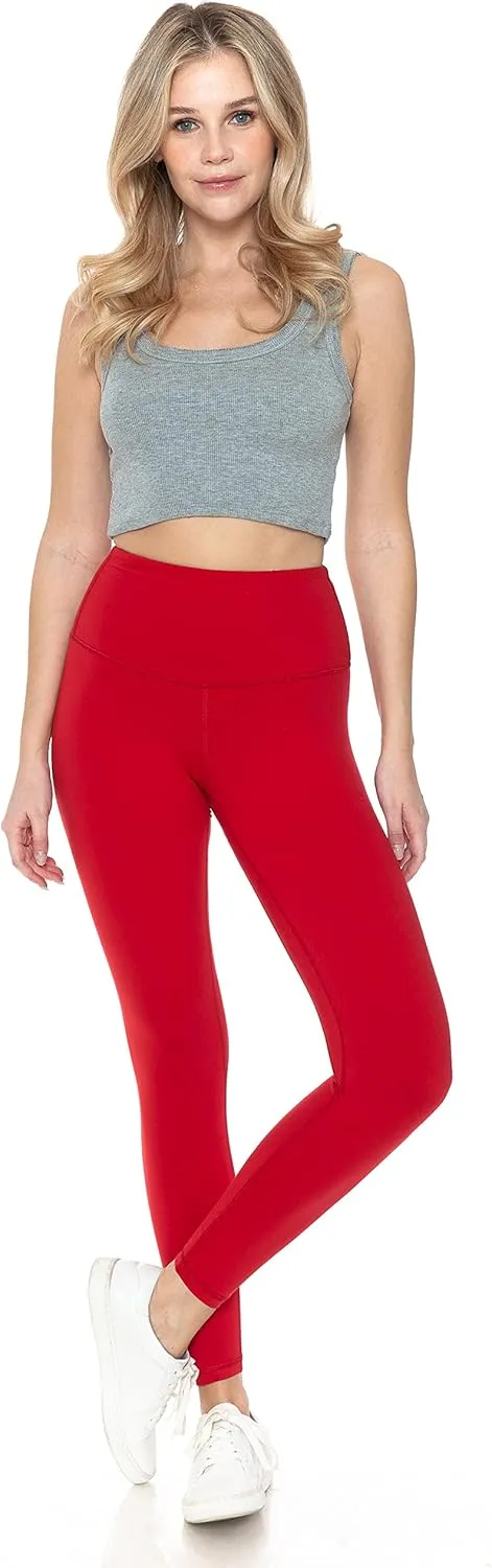 Leggings Depot Women's High Waist Workout Leggings Tummy Control Active Yoga Pants
