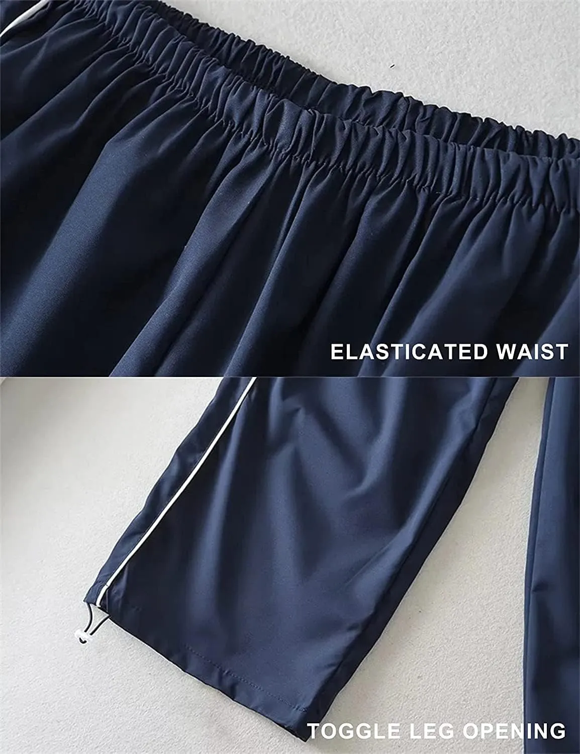 Lianlive Womens Parachute Pants Wide Leg Baggy Y2K Track Pants for Women