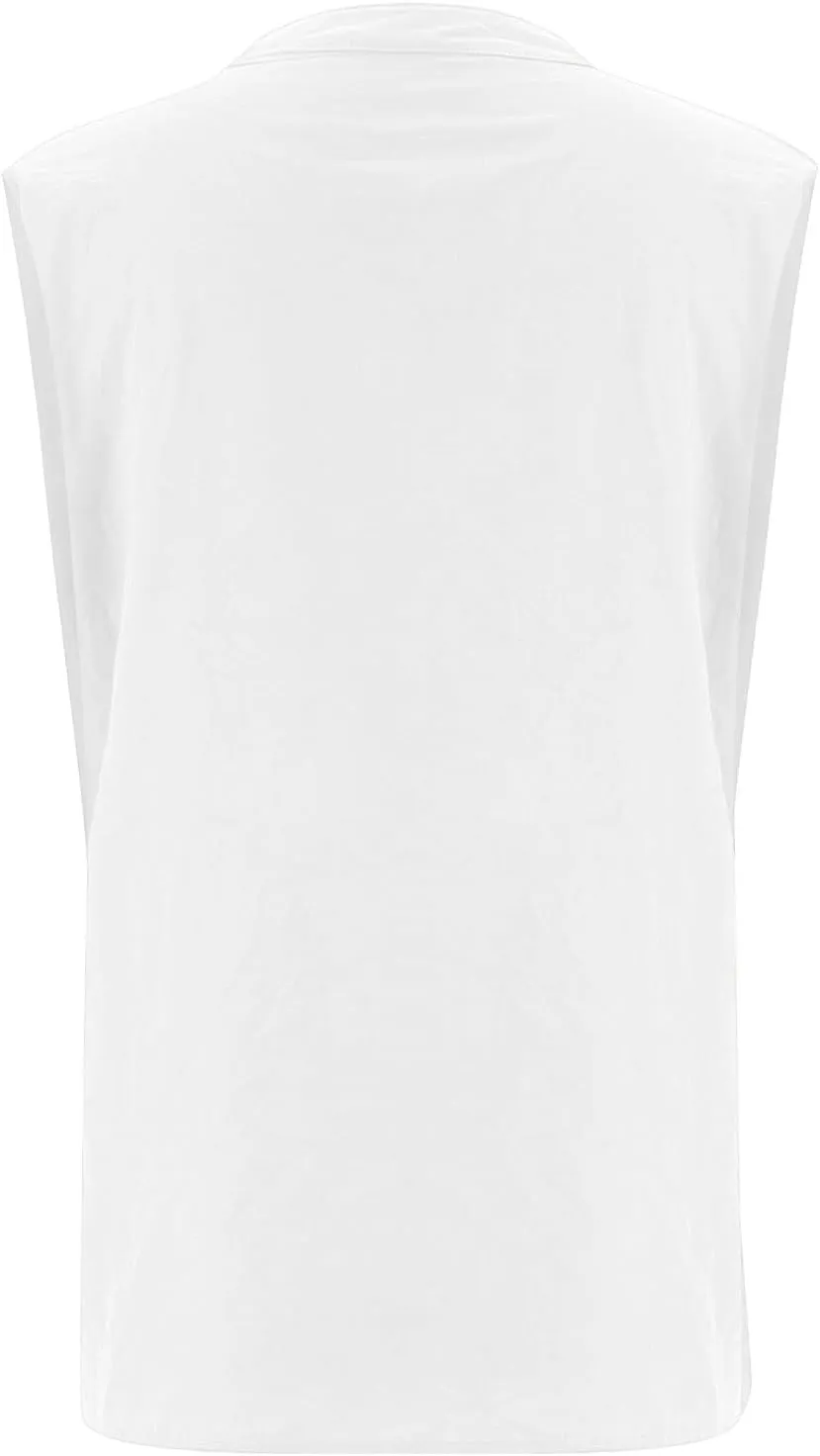 Linen Blend Tops for Women Button Down Sleeveless V Neck Plus Size Linen Shirts Summer Casual Trendy Work Blouses
