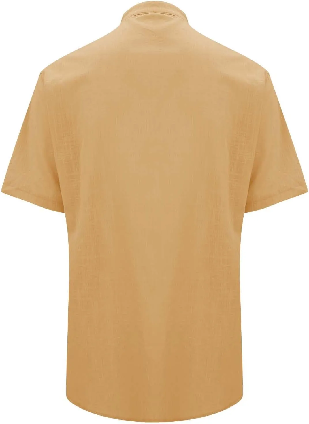 Linen Shirt Men Button Down Short Sleeve Dress Cotton Casual Beach T-Shirts Summer Holiday Cuban Tropical Oversized Shirt