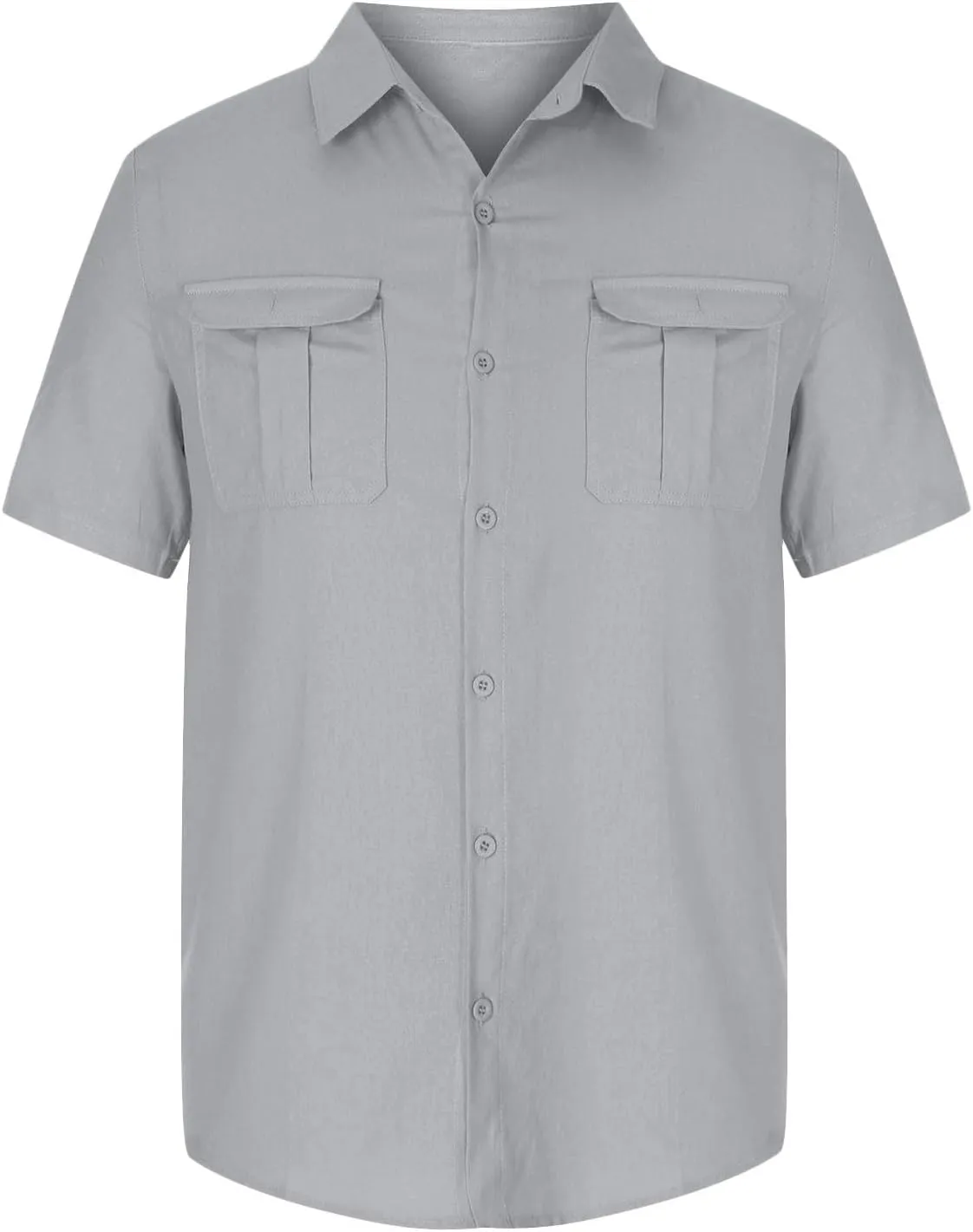 Linen Shirts for Men Short Sleeve Button Down Shirt Summer Vacation Clothes Hawaiian Beach Tops Hawaiian Work Shirt