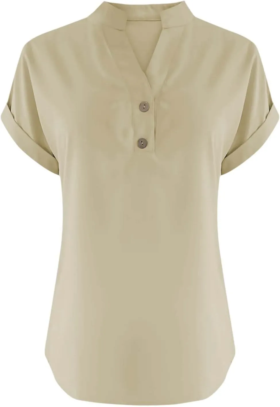 Linen Shirts for Women 2025 Summer Casual V Neck Button Down Short Sleeve Tops Trendy Comfy Business Work Blouses