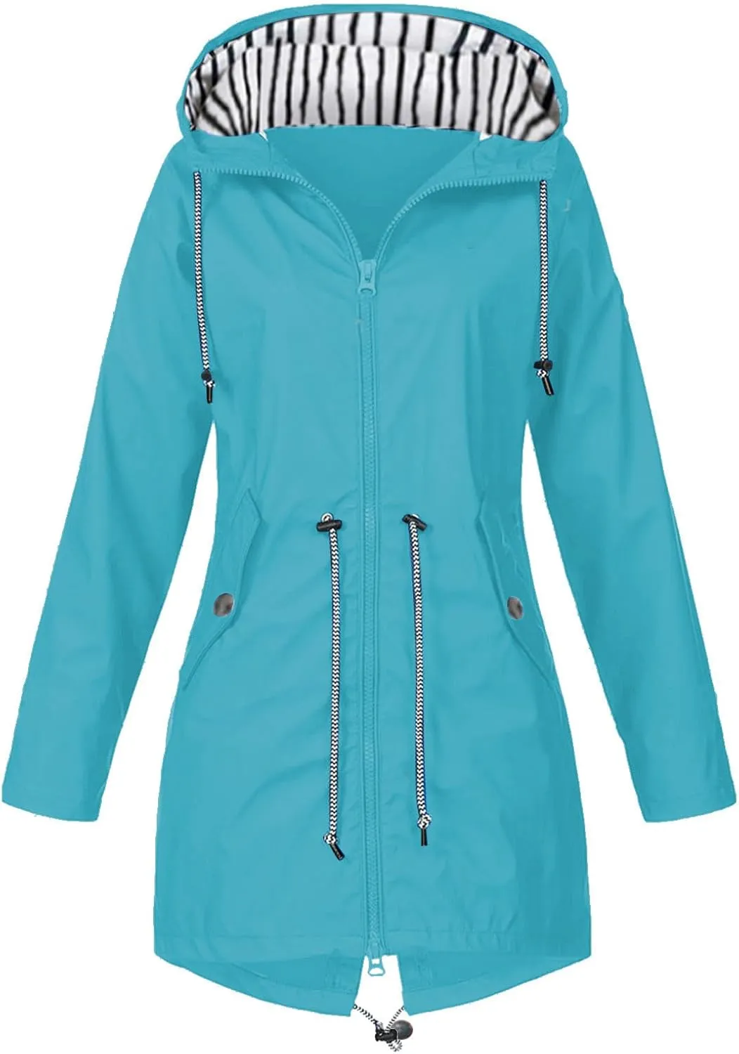 Long Rain Coat For Women Windbreaker Jacket Women Hiking Clothes for Women Waterproof Jackets for Women With Hood