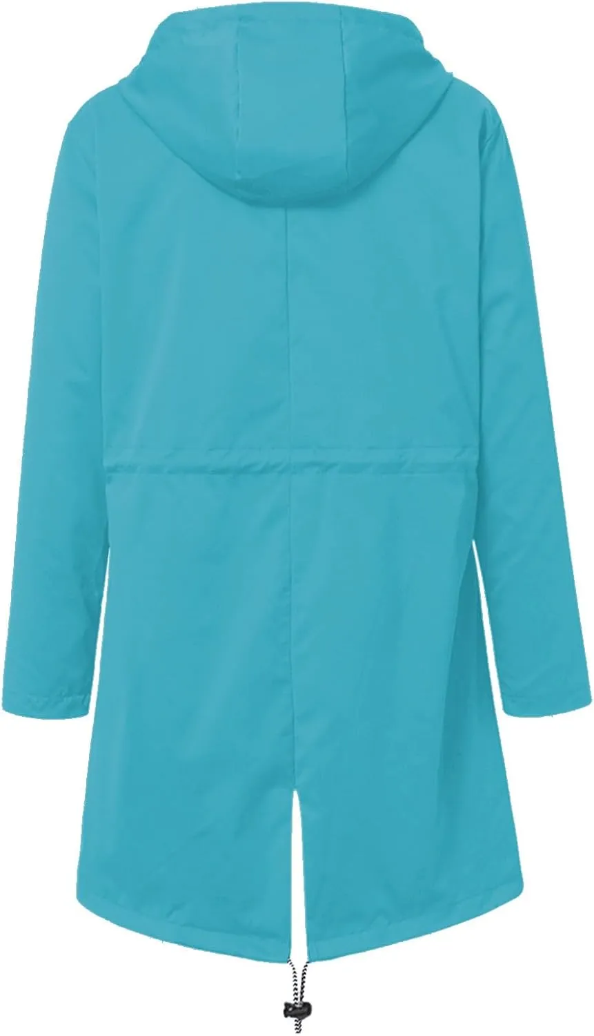 Long Rain Coat For Women Windbreaker Jacket Women Hiking Clothes for Women Waterproof Jackets for Women With Hood