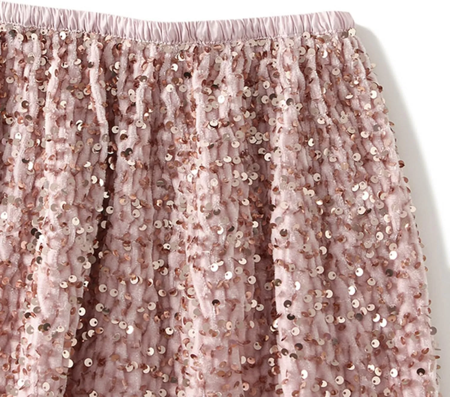 Long Skirts for Women Summer Sequin Printed Long Pleated Ruffle Skirts High Waist Nightgrom Party Skirts