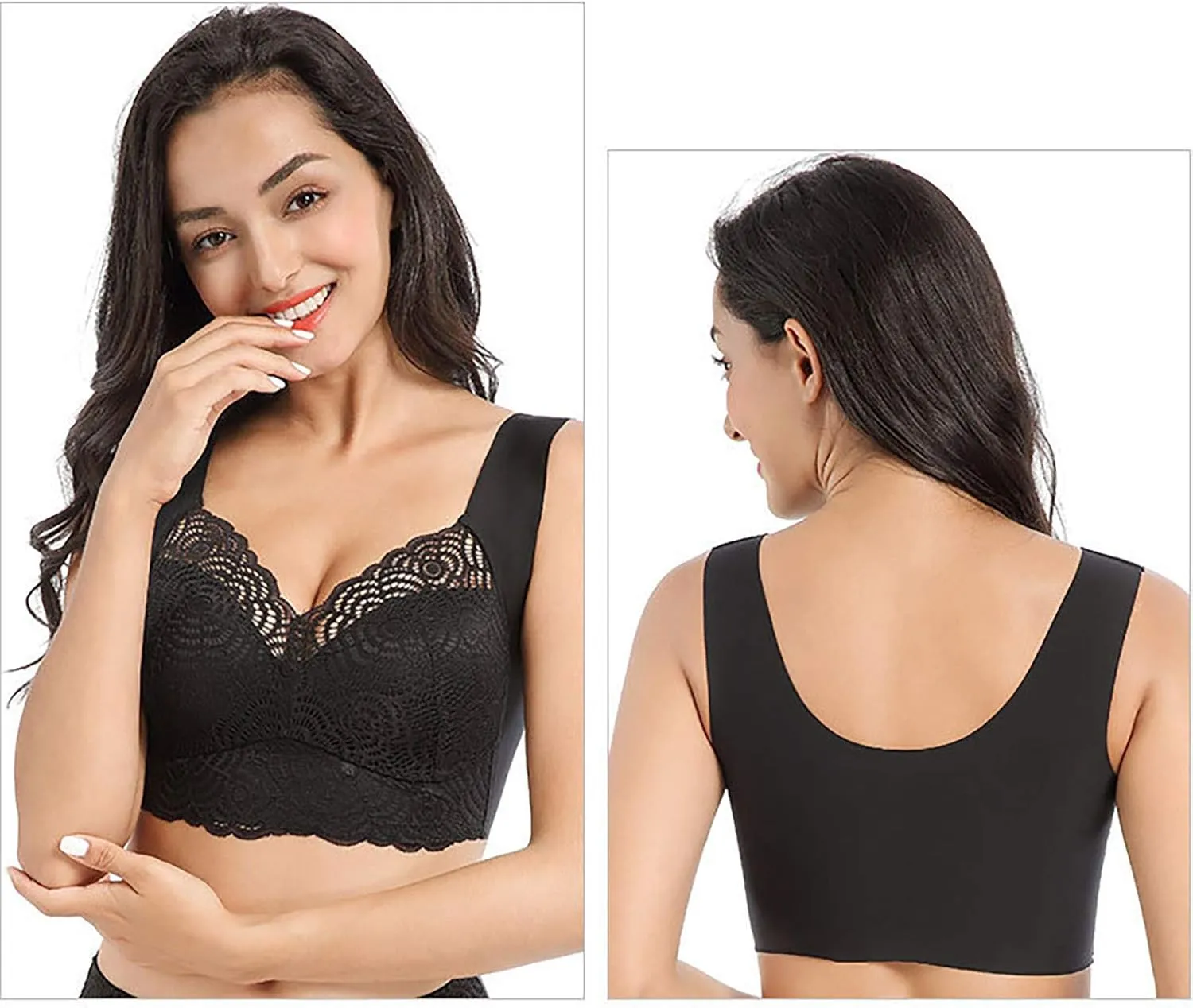 Luciana Secret Lift Ultimate Lift Exsecret Stretch Plus Size Sports Sleep Seamless Lace Cut-Out