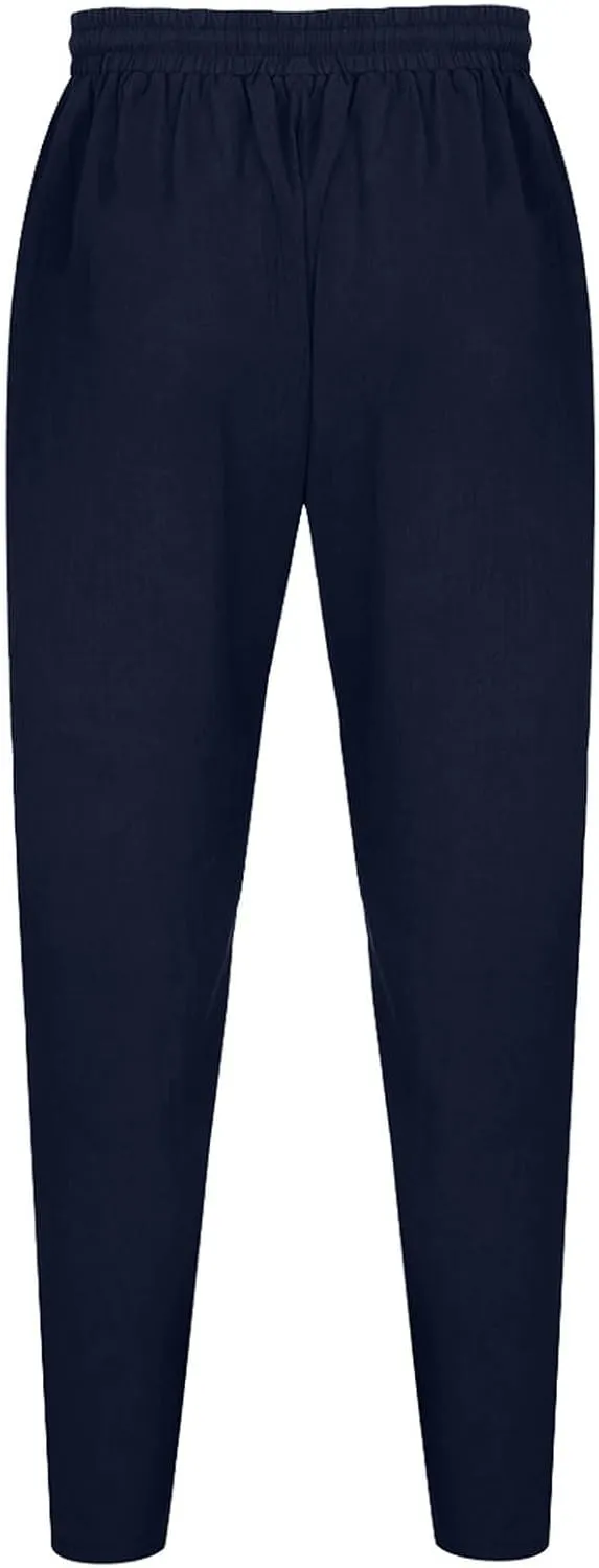 Men Linen Pants Elastic Waist Drawstring Beach Pants Harem Summer Pants Lightweight Linen Trousers with Pockets