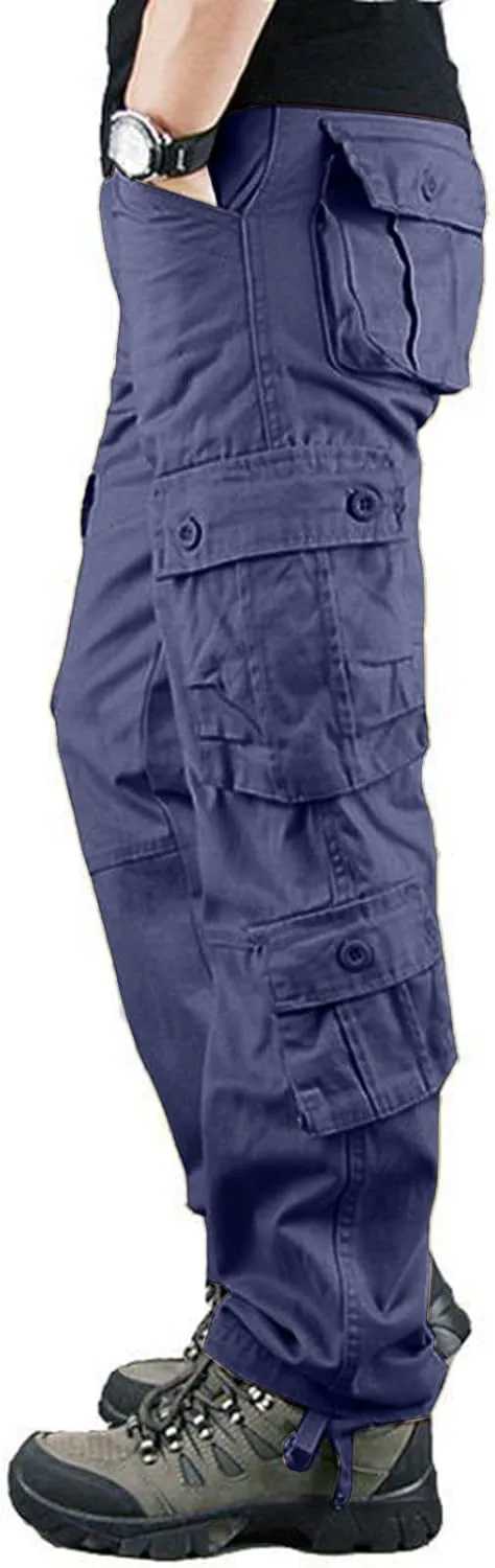 Men's Cargo Pants Jogging Work Trousers Hiking Pants Men Chino Pants Slim Fit Stretch Tight Trousers Casual Elastic