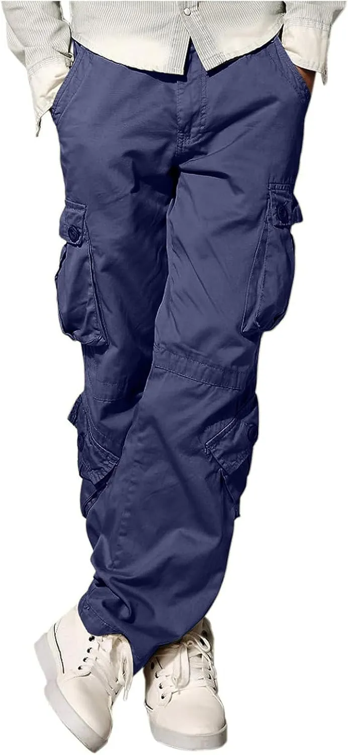 Men's Cargo Pants Jogging Work Trousers Hiking Pants Men Chino Pants Slim Fit Stretch Tight Trousers Casual Elastic