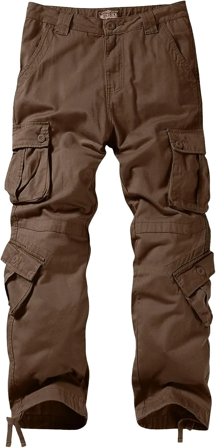 Men's Cargo Pants Jogging Work Trousers Hiking Pants Men Chino Pants Slim Fit Stretch Tight Trousers Casual Elastic