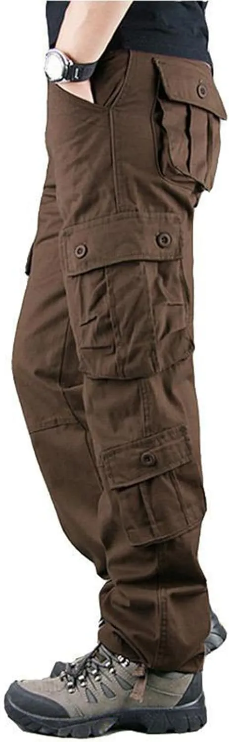 Men's Cargo Pants Jogging Work Trousers Hiking Pants Men Chino Pants Slim Fit Stretch Tight Trousers Casual Elastic