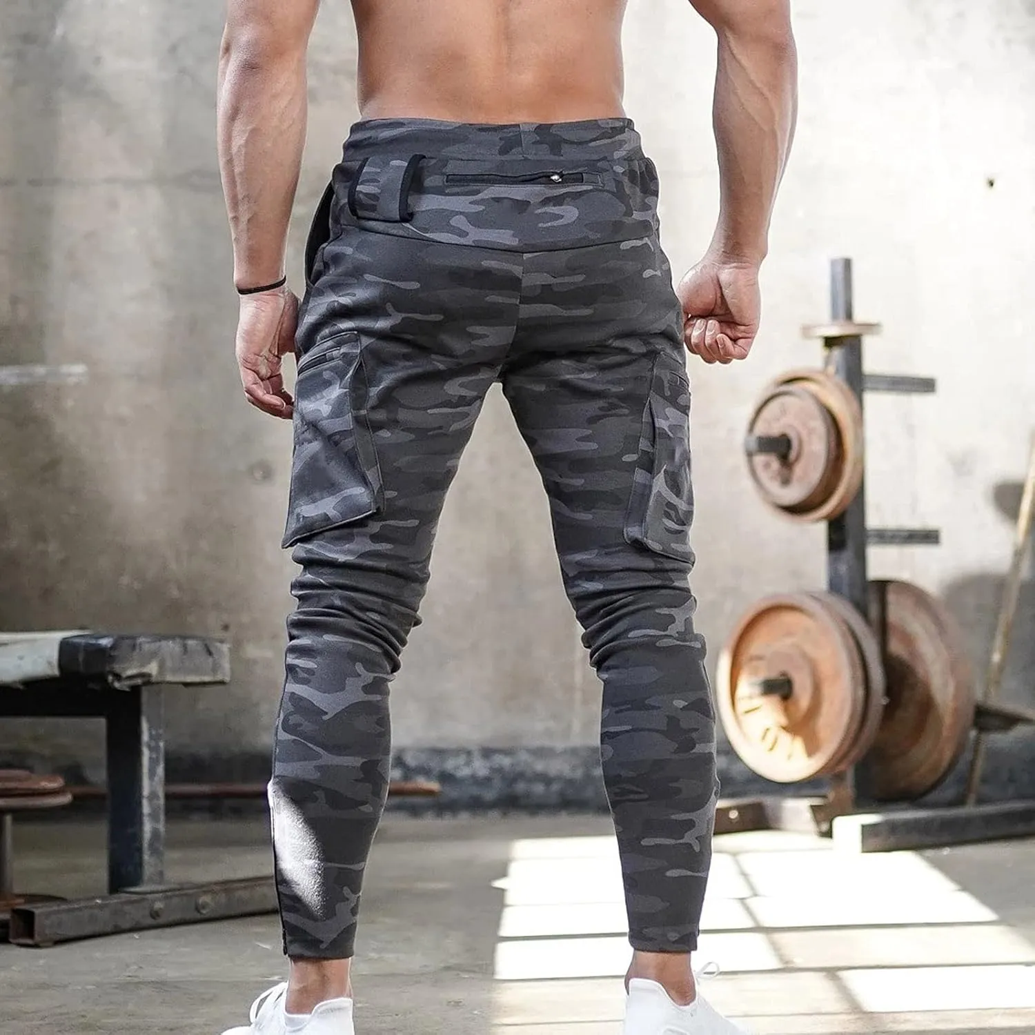 Men's Cargo Pants Sports Jogging Trousers Pockets Belt Mens Cargo Men's Slim Fit Chino Pants Regular Fit Chino Pants