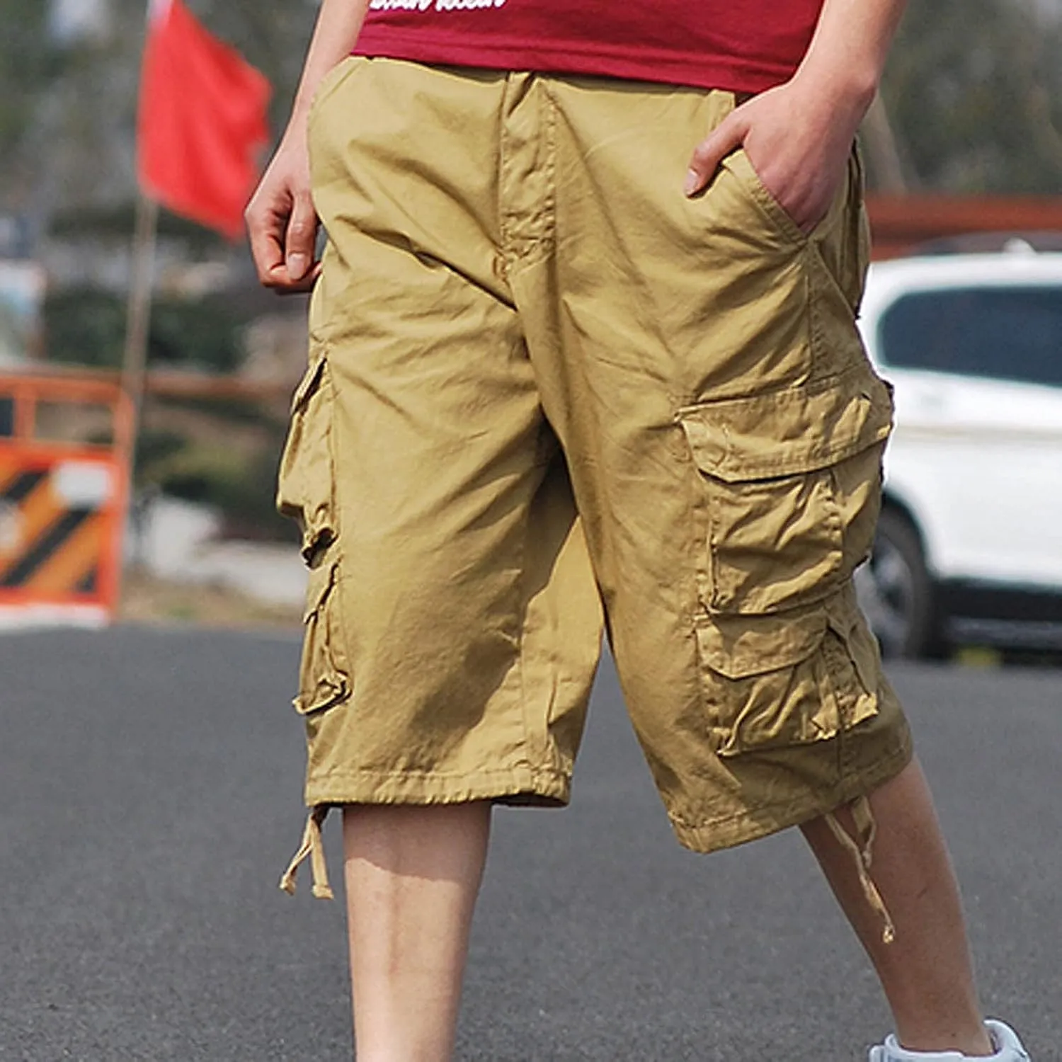 Mens Cargo Shorts Baggy Lightweight Fashion Casual Summer Walking Travel Outdoor Work Shorts Relaxed Fit with Pockets