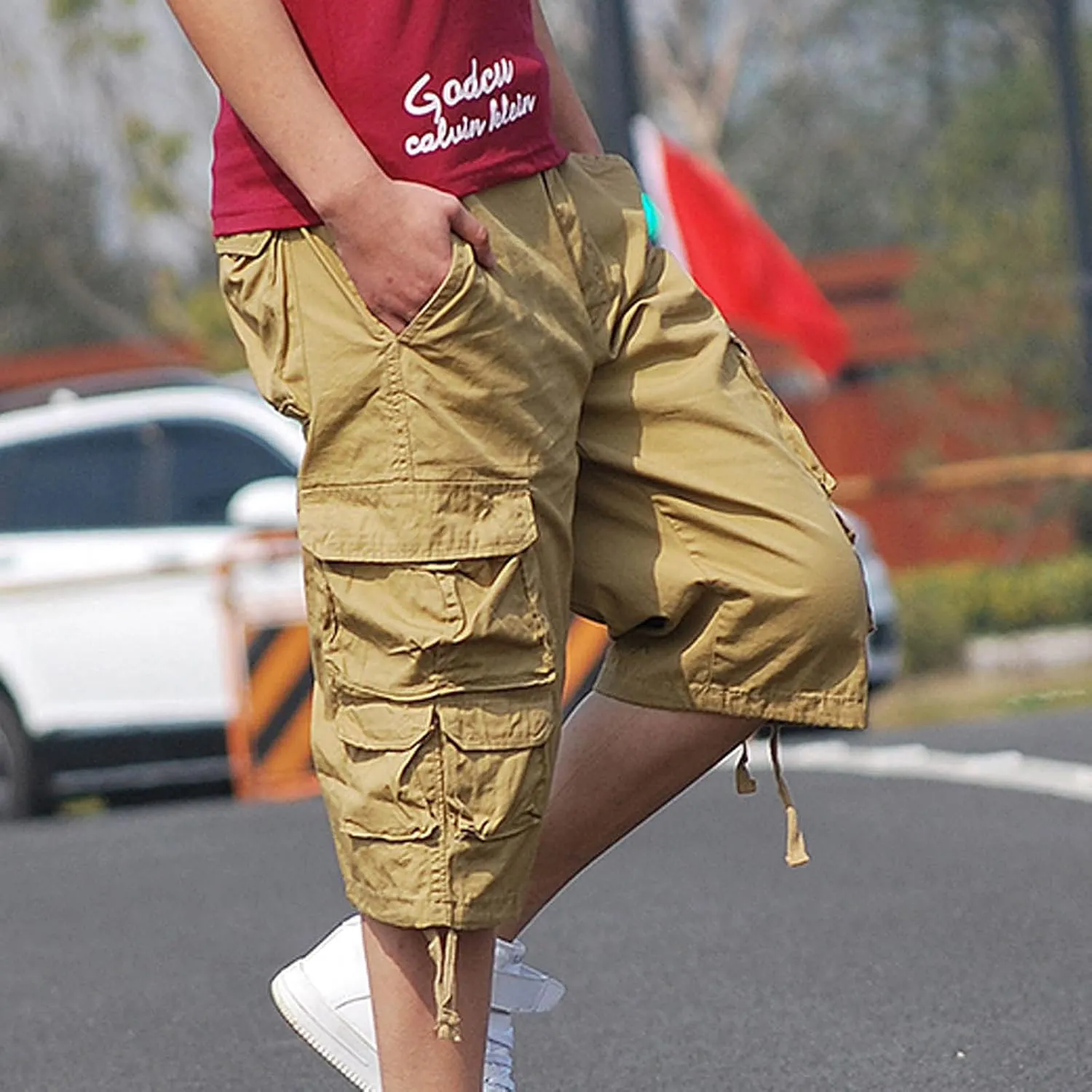 Mens Cargo Shorts Baggy Lightweight Fashion Casual Summer Walking Travel Outdoor Work Shorts Relaxed Fit with Pockets