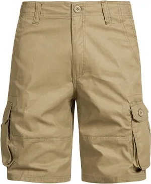 Mens Cargo Shorts Casual Lightweight Summer Outdoor Hiking Expandable Waist Relaxed Fit Work Shorts with Multi Pocket