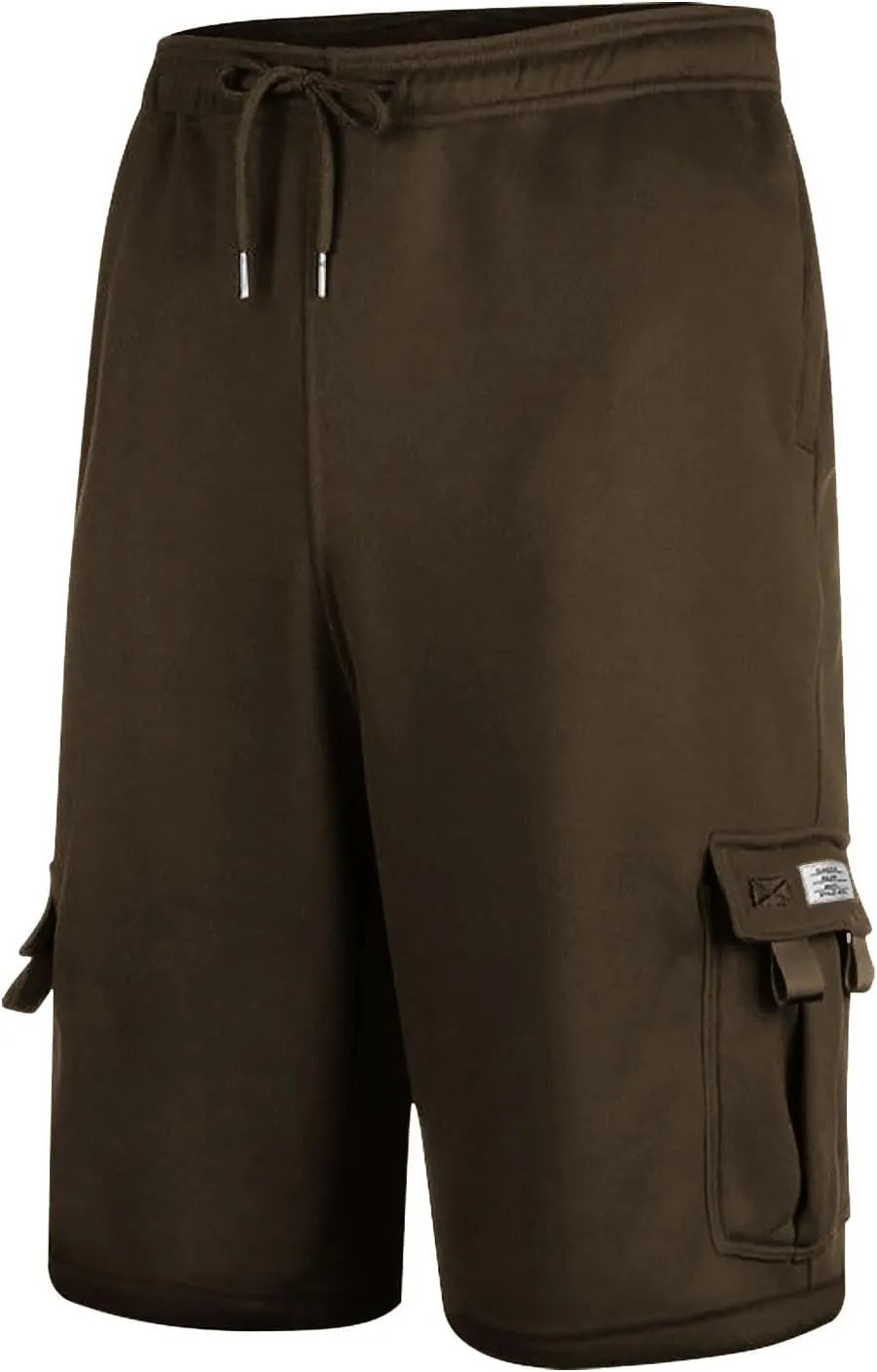 Mens Cargo Sweat Shorts Casual Elastic Waist Drawstring Relaxed Fit Comfy Workout Athletic Jogger Shorts with Pockets