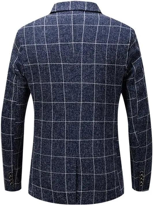 Mens Casual Blazer Suit Jacket Stylish Sport Coats 1 Button Lightweight Notched Lapel Blazers for Daily