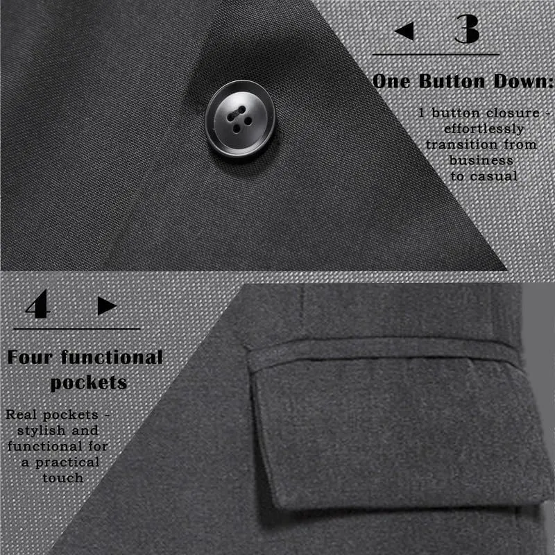 Mens Casual Blazer Suit Jacket Stylish Sport Coats 1 Button Lightweight Notched Lapel Blazers for Daily