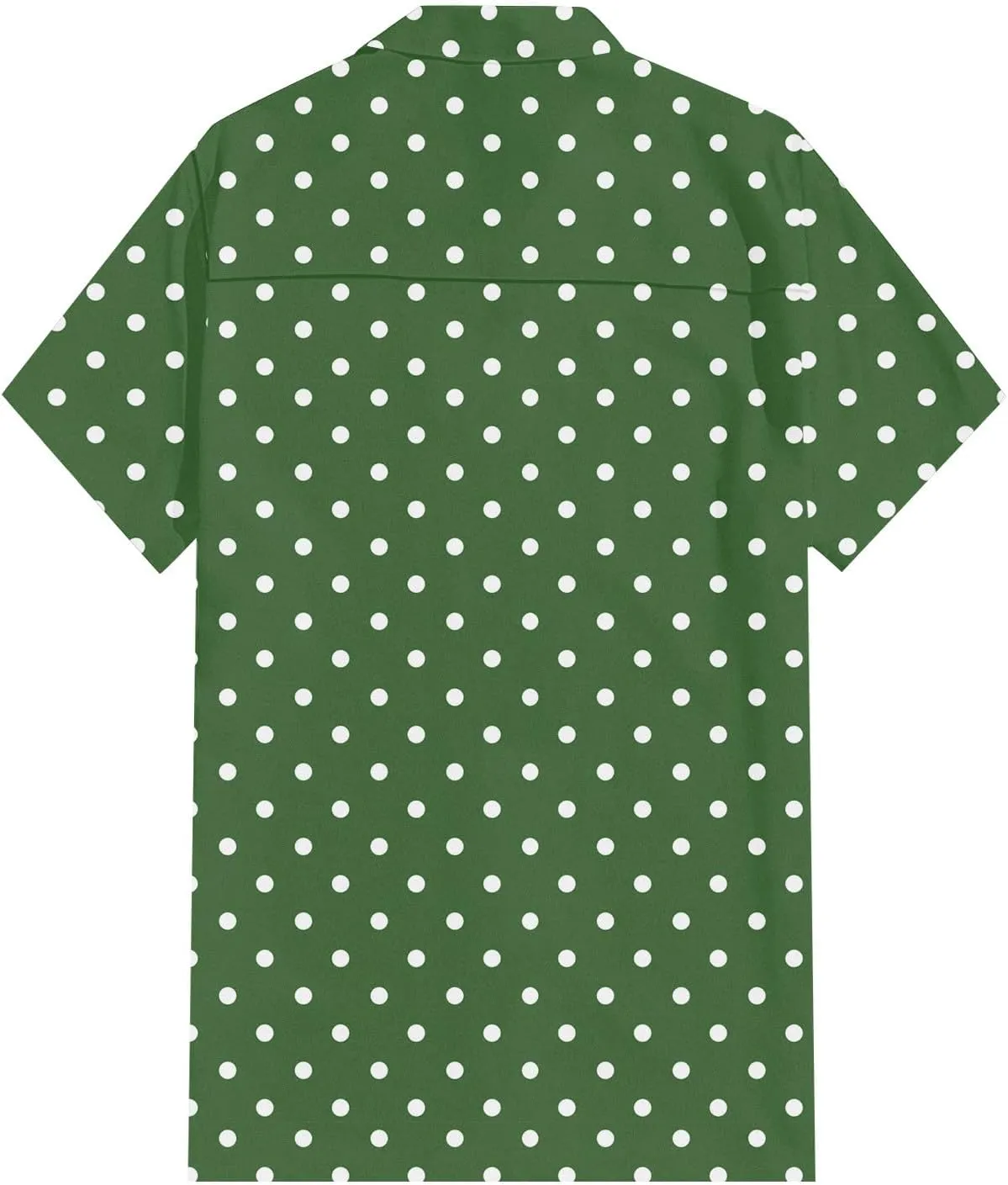 Men's Casual Polka Dot Shirts Short Sleeve Button Down Blouse Summer Beach Hawaiian Stylish Tee Tops Funny Shirt