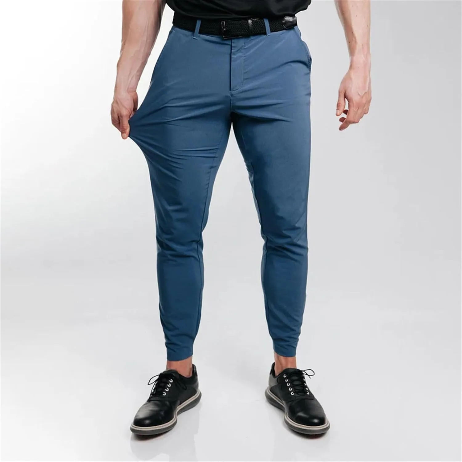 Mens Chinos Dress Pants Slim Fit Stretch Flat Front Golf Pants Casual Travel Pants Skinny Stretch Casual Pants