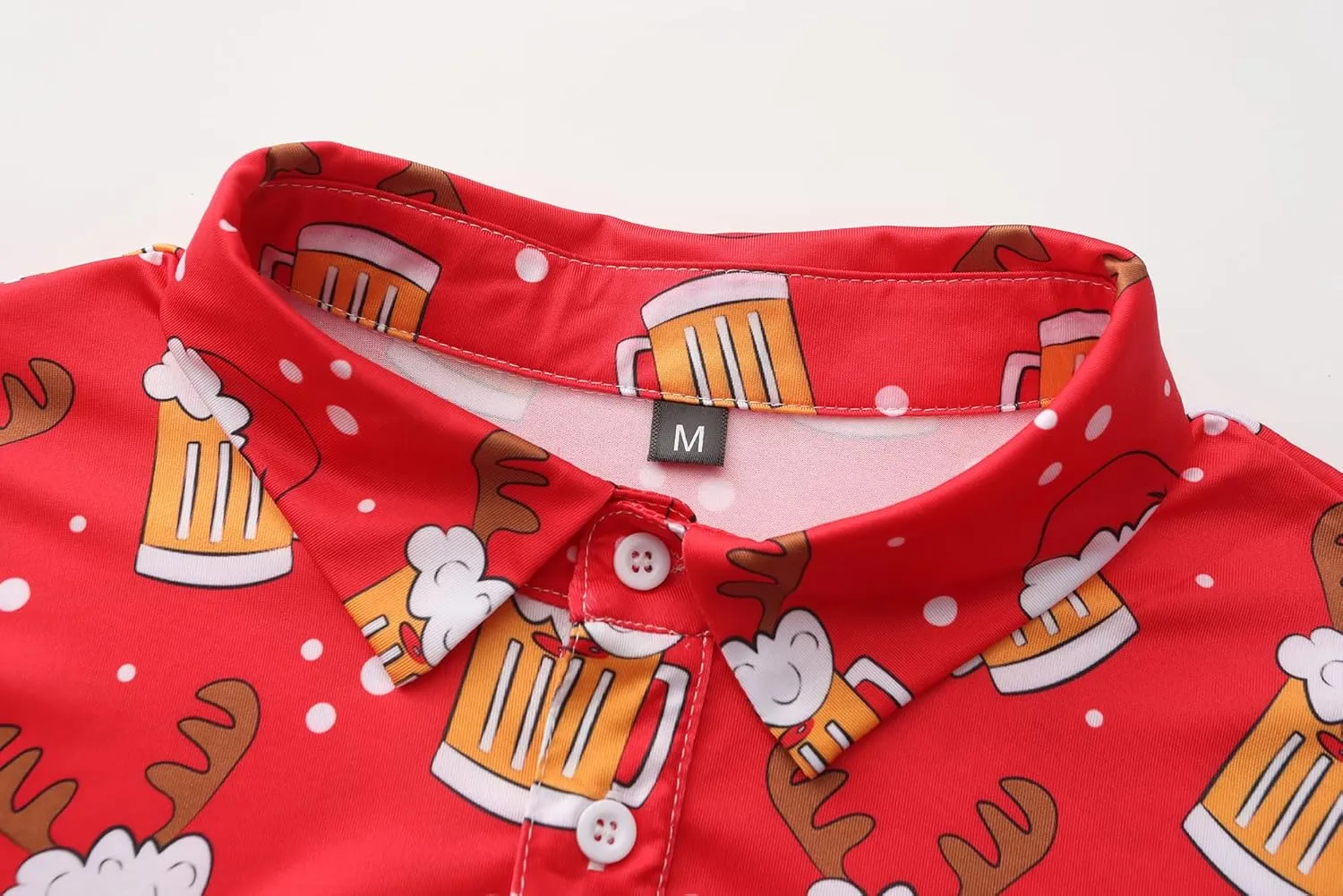 Mens Christmas Golf Polo Shirts Short Sleeve Funny Christmas Golf Shirts Ugly Santa Claus Shirts for Men