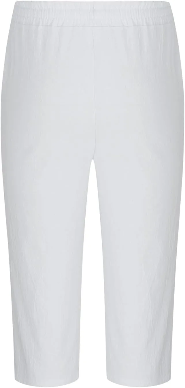 Men's Cotton Linen Cropped Trousers Mens Drawstring High Waist Capris Pants 3/4 Elasticated Waist Sweatpants