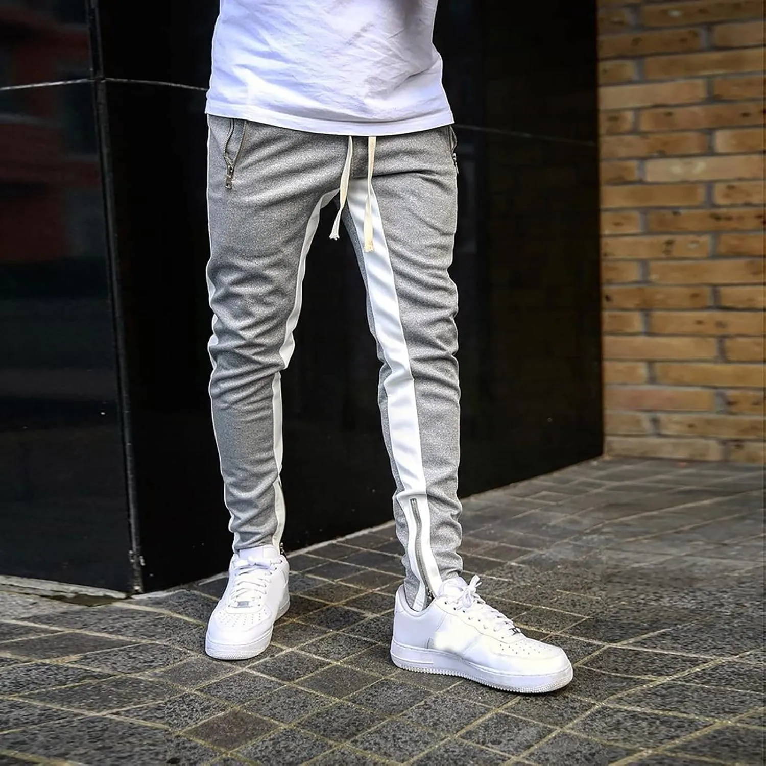 Mens Cotton Trousers Black Casual Pants for Men Men's Slim-Fit Wrinkle- Flat-Front Chino Slim Stretch Chino Trousers