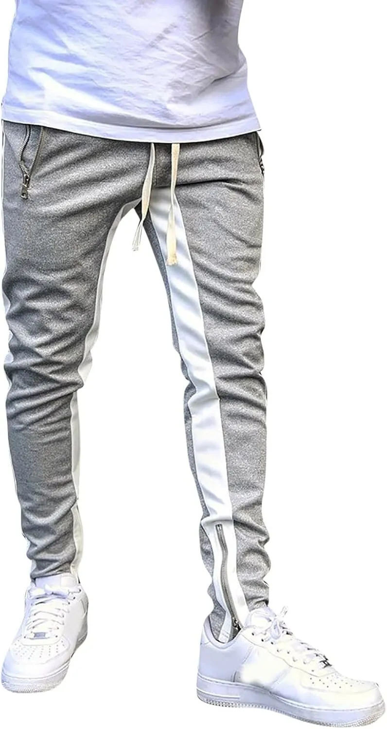 Mens Cotton Trousers Black Casual Pants for Men Men's Slim-Fit Wrinkle- Flat-Front Chino Slim Stretch Chino Trousers