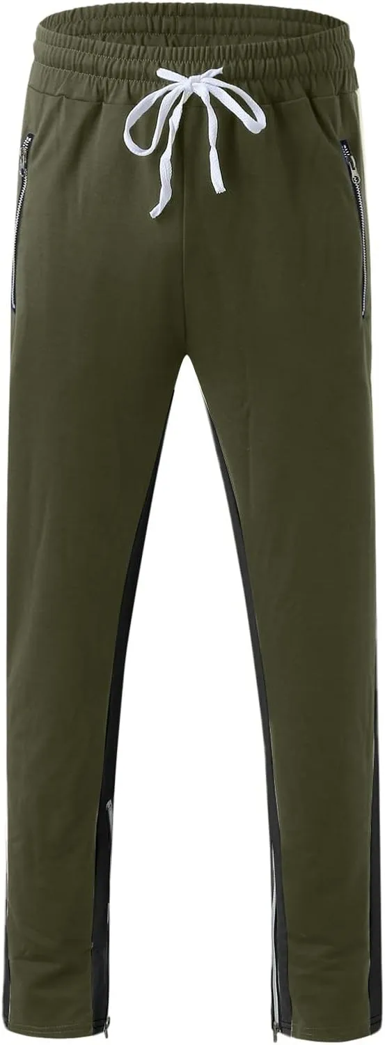Mens Cotton Trousers Black Casual Pants for Men Men's Slim-Fit Wrinkle- Flat-Front Chino Slim Stretch Chino Trousers