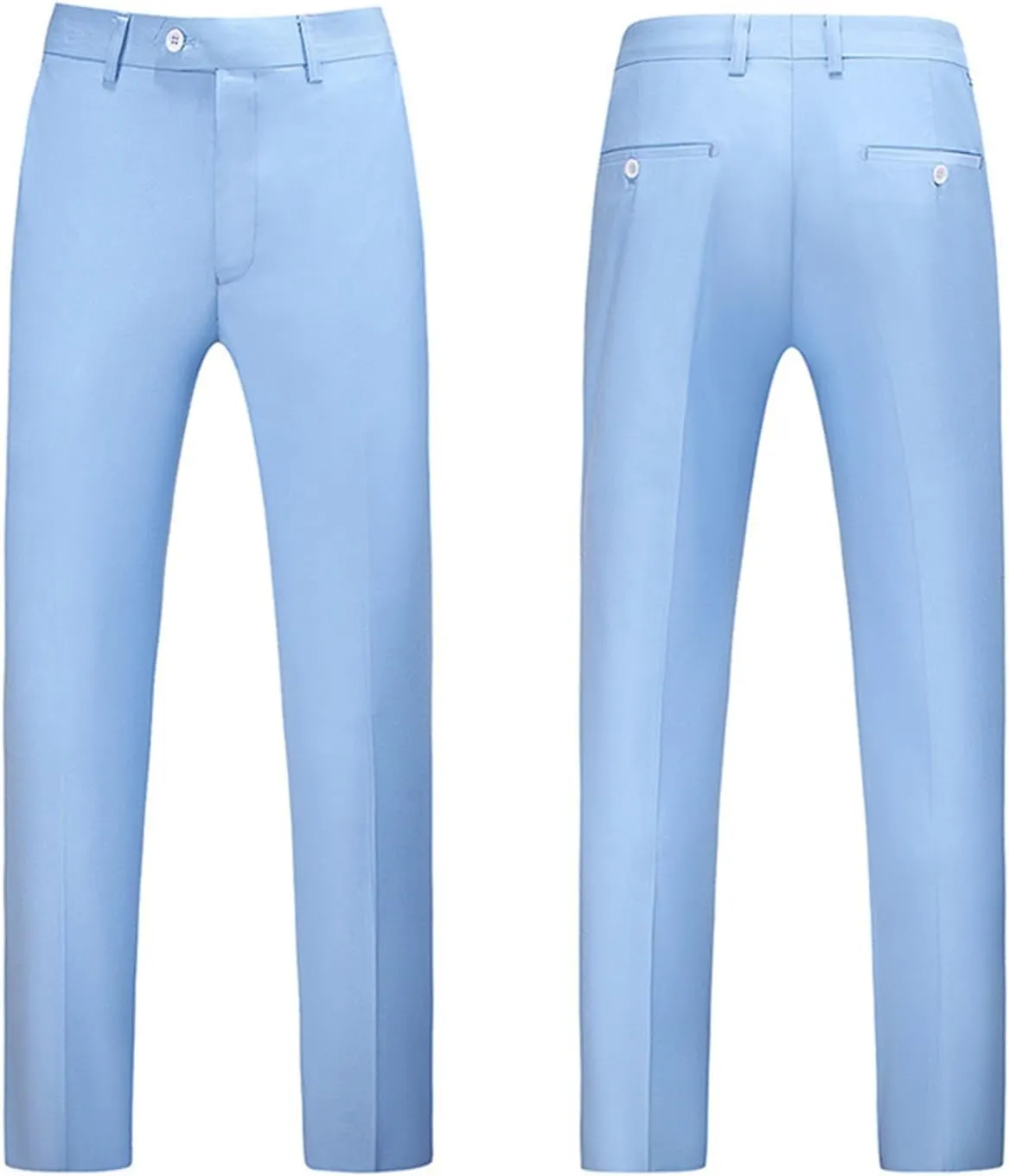 Mens Dress Pants Slim Fit Stretch Front Flat Suit Pants Solid Skinny Trousers Big Tall Work Casual Wedding Clothes