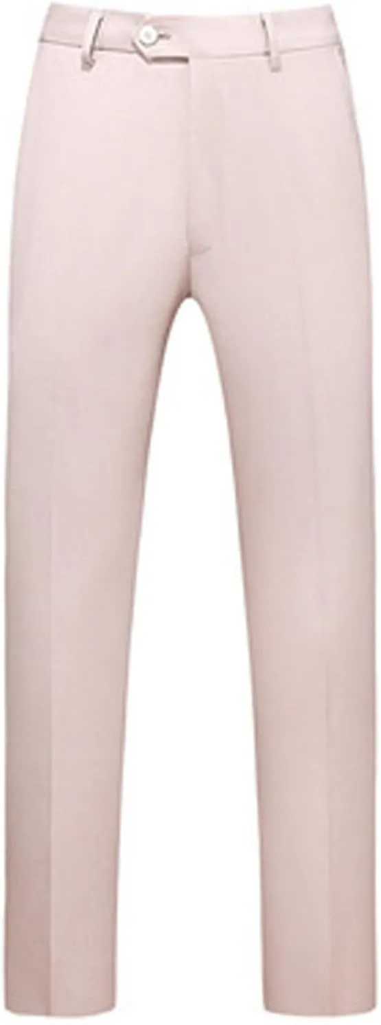 Mens Dress Pants Slim Fit Stretch Front Flat Suit Pants Solid Skinny Trousers Big Tall Work Casual Wedding Clothes