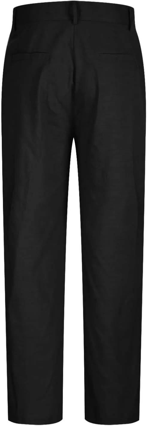 Men's Dress Pants Stretch Classic Fit Suit Pants Casual Pleated Front Dress Pants Straight Fit Pants