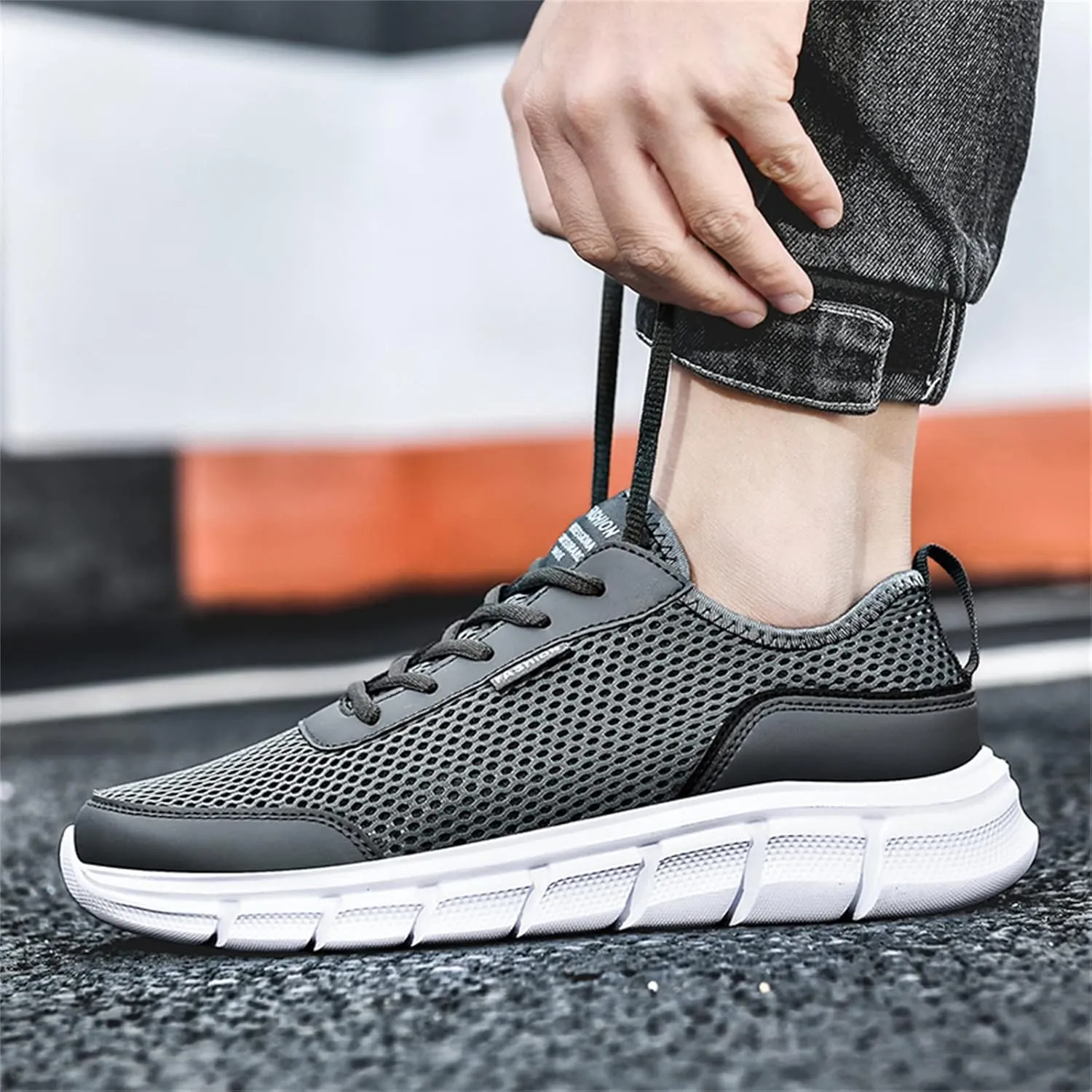 Men's Fashion Sneakers Men's Casual Dress Shoes Sneakers Classic Casual Walking Shoes Weight Lifting for Men Comfortable Walking Tennis White Leather Shoe
