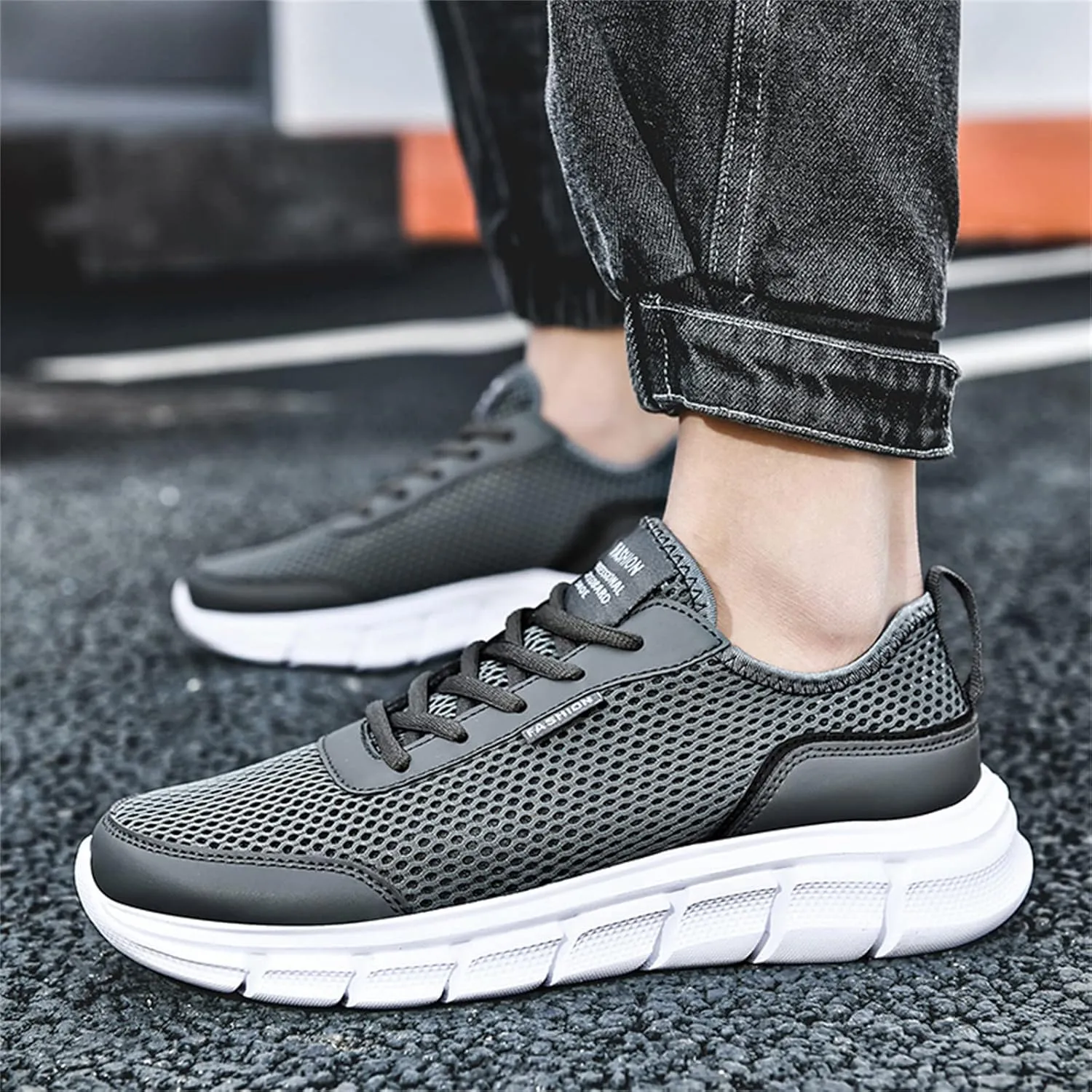 Men's Fashion Sneakers Men's Casual Dress Shoes Sneakers Classic Casual Walking Shoes Weight Lifting for Men Comfortable Walking Tennis White Leather Shoe