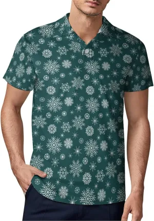 Men's Funny Golf Shirts Hawaiian Golf Polo Shirts Performance Moisture Wicking Quick Dry Athletic Short Sleeve Shirts