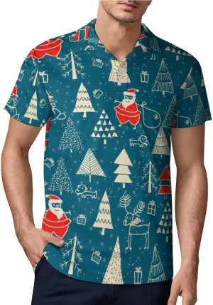 Men's Funny Golf Shirts Hawaiian Golf Polo Shirts Performance Moisture Wicking Quick Dry Athletic Short Sleeve Shirts